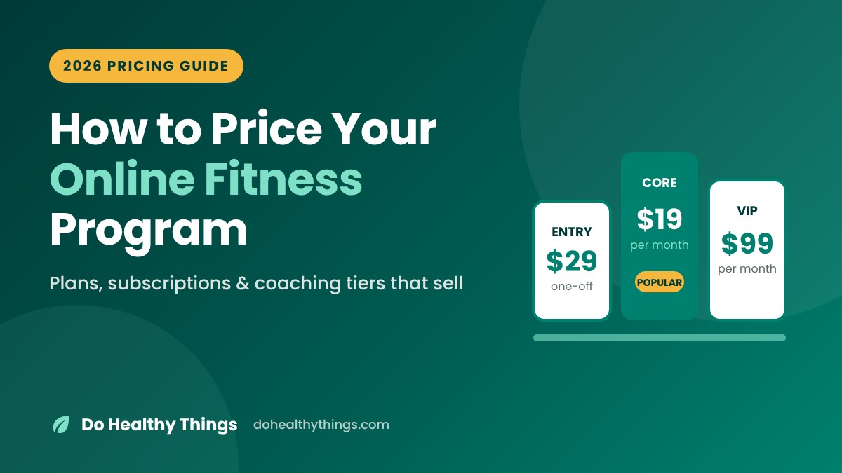 How to Price Your Online Fitness Program in 2026